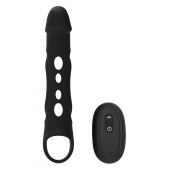Черная насадка-удлинитель Vibrating Extender With Remote с вибрацией - Dream Toys - в Волгодонске купить с доставкой