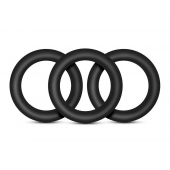 Набор из 3 черных эрекционных колец Black Small Penis Rings - Blush Novelties - в Волгодонске купить с доставкой