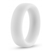 Белое люминесцентное эрекционное кольцо Silicone Glo Cock Ring - Blush Novelties - в Волгодонске купить с доставкой