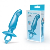 Голубая анальная пробка для массажа простаты Hither Silicone Prostate Plug - 14,3 см. - b-Vibe - в Волгодонске купить с доставкой