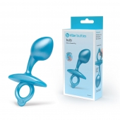 Голубая анальная пробка для массажа простаты Bulb Silicone Prostate Plug - 10,7 см. - b-Vibe - в Волгодонске купить с доставкой