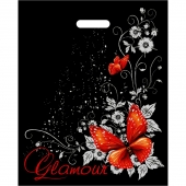 Черный пакет Glamour с вырубной ручкой (38х47 см) - Сима-Ленд - купить с доставкой в Волгодонске