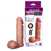 Фаллическая насадка для страпона UNICOCK 8  - 20 см. - LOVETOY (А-Полимер) - купить с доставкой в Волгодонске