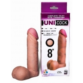 Фаллическая насадка для страпона UNICOCK 8  - 20 см. - LOVETOY (А-Полимер) - купить с доставкой в Волгодонске