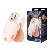 Белая клетка для пениса Silicone Small 2 in Cock Cage With Ball Divider - BlueLine - купить с доставкой в Волгодонске