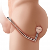 Кольцо на пенис с анальным стимулятором Stainless Steel Anal Hook   Cock Ring - BlueLine - в Волгодонске купить с доставкой