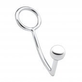 Кольцо на пенис с анальным стимулятором Stainless Steel Anal Hook   Cock Ring - BlueLine - в Волгодонске купить с доставкой