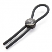 Тёмно-серое эрекционное кольцо с зажимом Again and Again Adjustable Cock Ring - Fifty Shades of Grey - в Волгодонске купить с доставкой