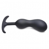 Черный массажер простаты с утяжелителями Premium Silicone Weighted Prostate Plug Large - 18,8 см. - XR Brands - в Волгодонске купить с доставкой