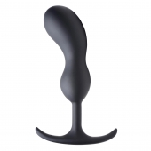 Черный массажер простаты с утяжелителями Premium Silicone Weighted Prostate Plug Large - 18,8 см. - XR Brands - в Волгодонске купить с доставкой