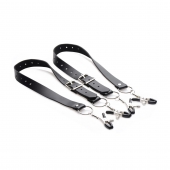 Ремни с зажимами для половых губ Spread Labia Spreader Straps with Clamps - XR Brands - купить с доставкой в Волгодонске