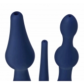 Набор из 3 универсальных насадок для анального душа Universal 3 Piece Silicone Enema Attachment Set - XR Brands - купить с доставкой в Волгодонске