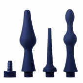 Набор из 3 универсальных насадок для анального душа Universal 3 Piece Silicone Enema Attachment Set - XR Brands - купить с доставкой в Волгодонске