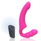 Розовый безремневой страпон Straples Strap-On Dildo - Erokay - купить с доставкой в Волгодонске