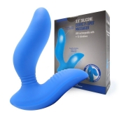 Синий вибромассажер простаты 3,5’’ Curve P-spot Massager - 12 см. - Erokay - в Волгодонске купить с доставкой