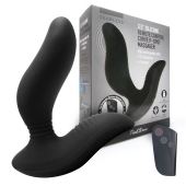 Черный вибромассажер простаты 3,5’’ Remote Control Curve P-spot Massager - 12 см. - Erokay - в Волгодонске купить с доставкой