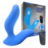 Синий вибромассажер простаты 3,5’’ Remote Control Curve P-spot Massager - 12 см. - Erokay - в Волгодонске купить с доставкой