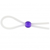 Прозрачное лассо с фиолетовой бусиной SILICONE COCK RING WITH BEAD LAVENDER - NMC - в Волгодонске купить с доставкой