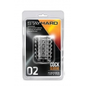 Прозрачная насадка на пенис с шишечками STAY HARD COCK SLEEVE 02 CLEAR - Blush Novelties - в Волгодонске купить с доставкой
