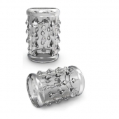 Прозрачная насадка с капельками STAY HARD COCK SLEEVE 05 CLEAR - Blush Novelties - в Волгодонске купить с доставкой