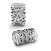 Прозрачная насадка с объёмными чёрточками STAY HARD COCK SLEEVE 06 CLEAR - Blush Novelties - в Волгодонске купить с доставкой