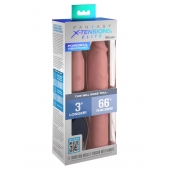 Телесная вибронасадка на член 3  Vibrating Mega X-tension with Remote - 22,9 см. - Pipedream - в Волгодонске купить с доставкой