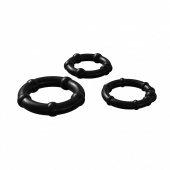 Набор из 3 черных эрекционных колец Babooom Ring Set - Adrien Lastic - в Волгодонске купить с доставкой