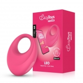 Розовое интерактивное эрекционное виброкольцо Leo - Easy toys - в Волгодонске купить с доставкой