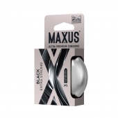 Черные утолщенные презервативы MAXUS Extra Strong с железным кейсом - 3 шт. - Maxus - купить с доставкой в Волгодонске