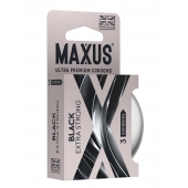 Черные утолщенные презервативы MAXUS Extra Strong с железным кейсом - 3 шт. - Maxus - купить с доставкой в Волгодонске