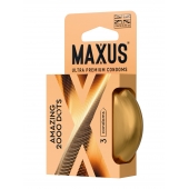 Точечные презервативы MAXUS 2000 Amazing Dots с железным кейсом - 3 шт. - Maxus - купить с доставкой в Волгодонске