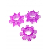 Набор из 3 лиловых эрекционных колец различной формы - Erowoman-Eroman - в Волгодонске купить с доставкой