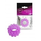 Лиловое эрекционное кольцо с 2 рядами стимулирующих шариков - Erowoman-Eroman - в Волгодонске купить с доставкой