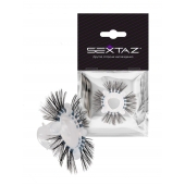 Эластичное эрекционное кольцо с черными «ресничками» - Sextaz - в Волгодонске купить с доставкой