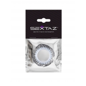 Эластичное эрекционное колечко с черными «ресничками» - Sextaz - в Волгодонске купить с доставкой