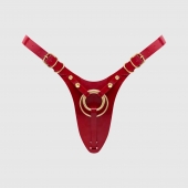 Красный пояс для фиксации насадок Strap-On-Me Leatherette Harness Fabulous - Strap-on-me - купить с доставкой в Волгодонске