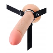 Мужской полый страпон на регулируемых ремешках - 22 см. - Sex Expert - купить с доставкой в Волгодонске