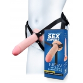 Мужской полый страпон на регулируемых ремешках - 22 см. - Sex Expert - купить с доставкой в Волгодонске