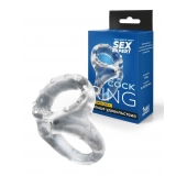 Прозрачное двойное эрекционное кольцо - Sex Expert - в Волгодонске купить с доставкой