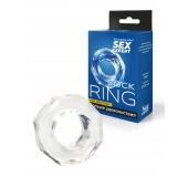 Прозрачное эрекционное кольцо в форме гайки - Sex Expert - в Волгодонске купить с доставкой