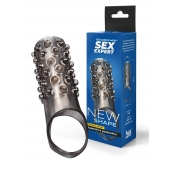 Дымчатая насадка на пенис с выпуклостями - 12 см. - Sex Expert - в Волгодонске купить с доставкой