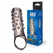 Дымчатая насадка на пенис с выпуклостями - 11 см. - Sex Expert - в Волгодонске купить с доставкой