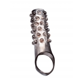 Дымчатая насадка на пенис с выпуклостями - 11 см. - Sex Expert - в Волгодонске купить с доставкой