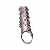 Дымчатая насадка на пенис с шипами и выпуклостями - 12 см. - Sex Expert - в Волгодонске купить с доставкой