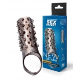 Дымчатая насадка на пенис с шипами и выпуклостями - 12,5 см. - Sex Expert - в Волгодонске купить с доставкой