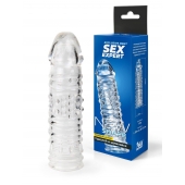 Прозрачная закрытая насадка на пенис - 17 см. - Sex Expert - в Волгодонске купить с доставкой