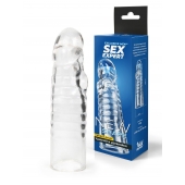 Прозрачная закрытая насадка на член - 15 см. - Sex Expert - в Волгодонске купить с доставкой