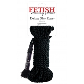 Черная веревка для фиксации Deluxe Silky Rope - 9,75 м. - Pipedream - купить с доставкой в Волгодонске