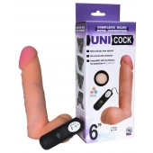 Фаллическая насадка Харнесс UNICOCK 6  с вибрацией - 18 см. - LOVETOY (А-Полимер) - купить с доставкой в Волгодонске