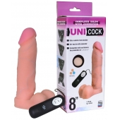 Фаллическая насадка Харнесс UNICOCK 8  с вибрацией - 20 см. - LOVETOY (А-Полимер) - купить с доставкой в Волгодонске
